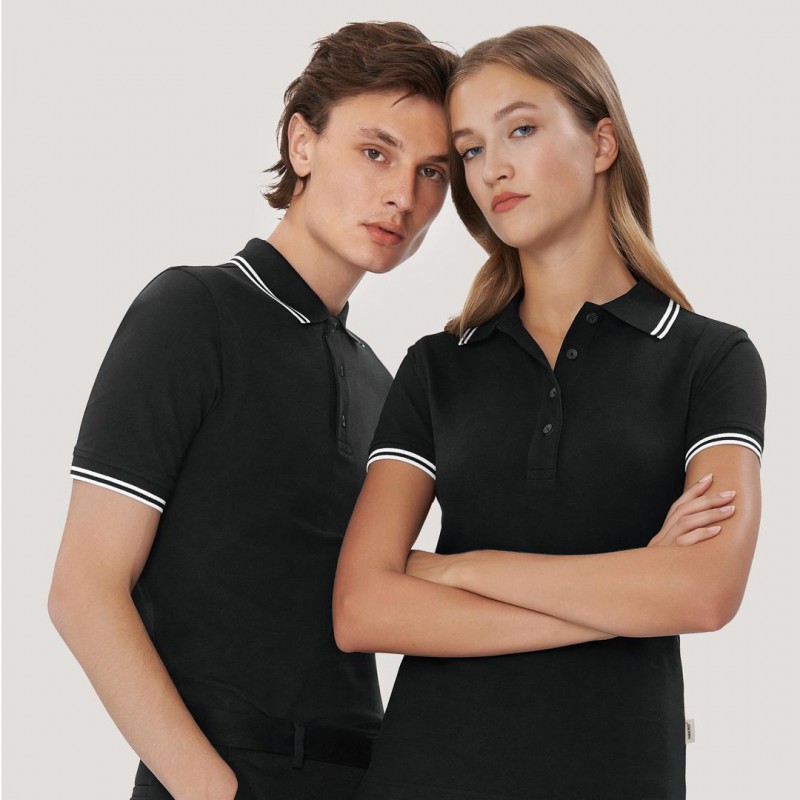 Women-Poloshirt Twin-Stripe